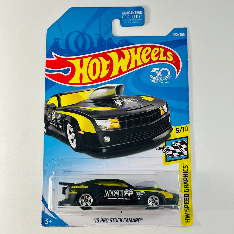 2018 Hot Wheels HW Speed Graphics 10 Pro Stock Camaro negro 5SP