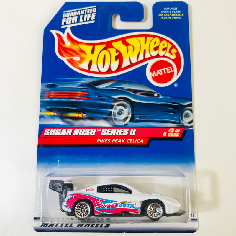 1999 Hot Wheels Sugar Rush Series II Pikes Peak Celica Toyota blanco LW