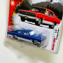 2004 Hot Wheels Limited Edition Holiday Rods Larry Wood 67 Dodge Charger azul Llantas de Goma RR base ZAMAC