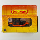 1989 Matchbox Major League Baseball Team Collectible Limited Edition Baltimore Orioles Model A Ford Van negro con naranja