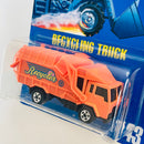 1992 Hot Wheels Recycling Truck 143 naranja BW Primera Edición