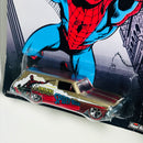 2015 Hot Wheels Pop Culture Marvel Spider-Man 64 Chevy Nova Delivery dorado Llantas de Goma RR Redline base ZAMAC