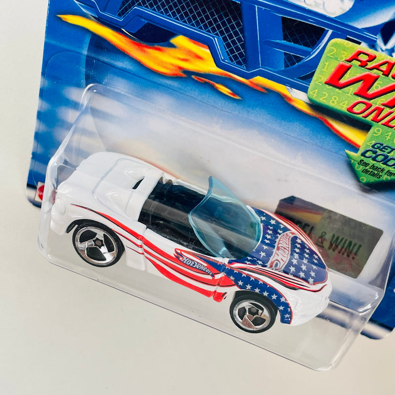 2002 Hot Wheels Factory Sealed Corvette Stingray III 187 blanco 3SP