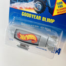 1995 Hot Wheels Goodyear Blimp 194 gris con Góndola Plata