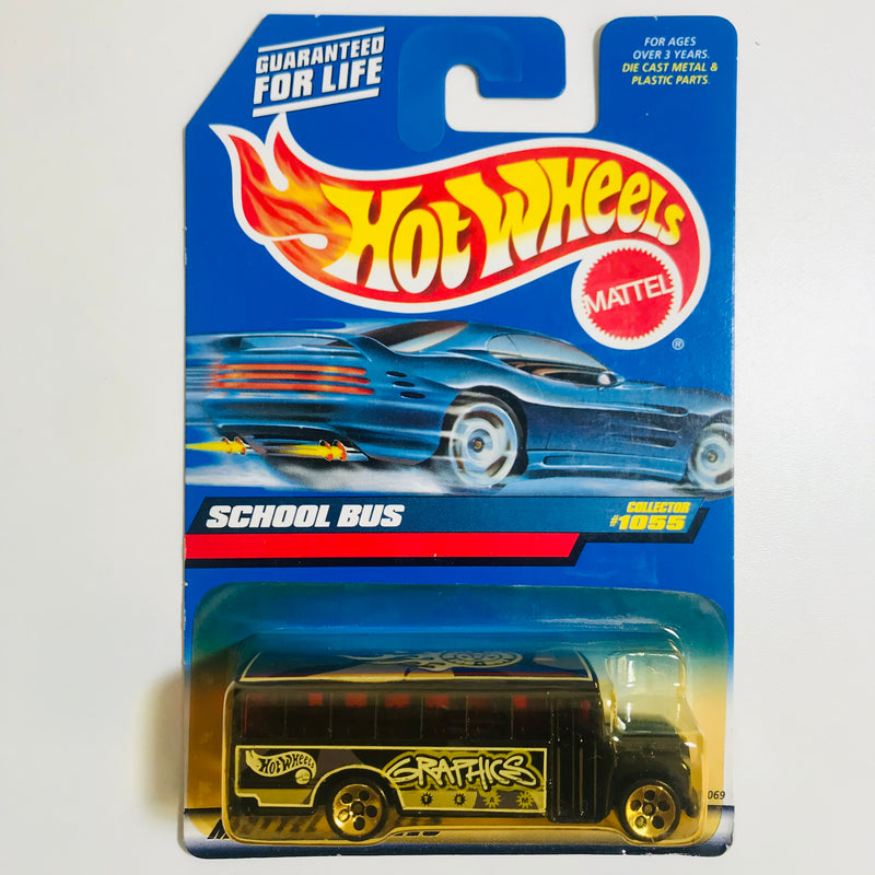 1999 Hot Wheels School Bus 1055 negro 5DOT