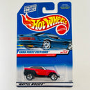 1999 Hot Wheels First Editions Jeep Jeepster rojo 5SP base ZAMAC