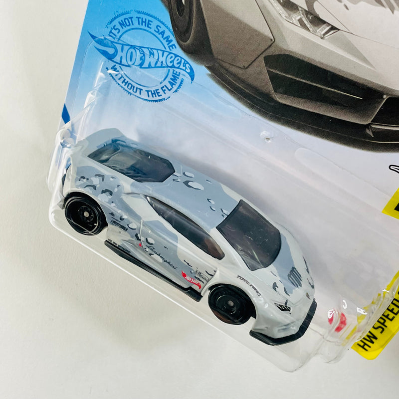 2021 Hot Wheels HW Speed Graphics Mad Mike LB-WORKS Lamborghini Huracán Coupé blanco AD con DD8