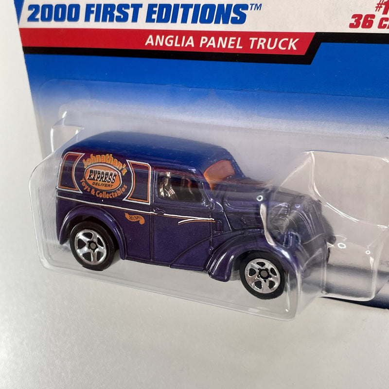 2000 Hot Wheels First Editions Anglia Panel Truck Ford morado metálico 5SP