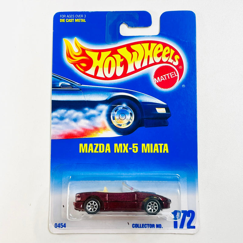 1995 Hot Wheels Mazda MX-5 Miata 172 rojo metálico 7SP