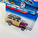 1999 Hot Wheels Surf n Fun Series Colección Set de 4 - 40s Woodie Ford, VW Bug, 55 Chevy, Chevy Nomad