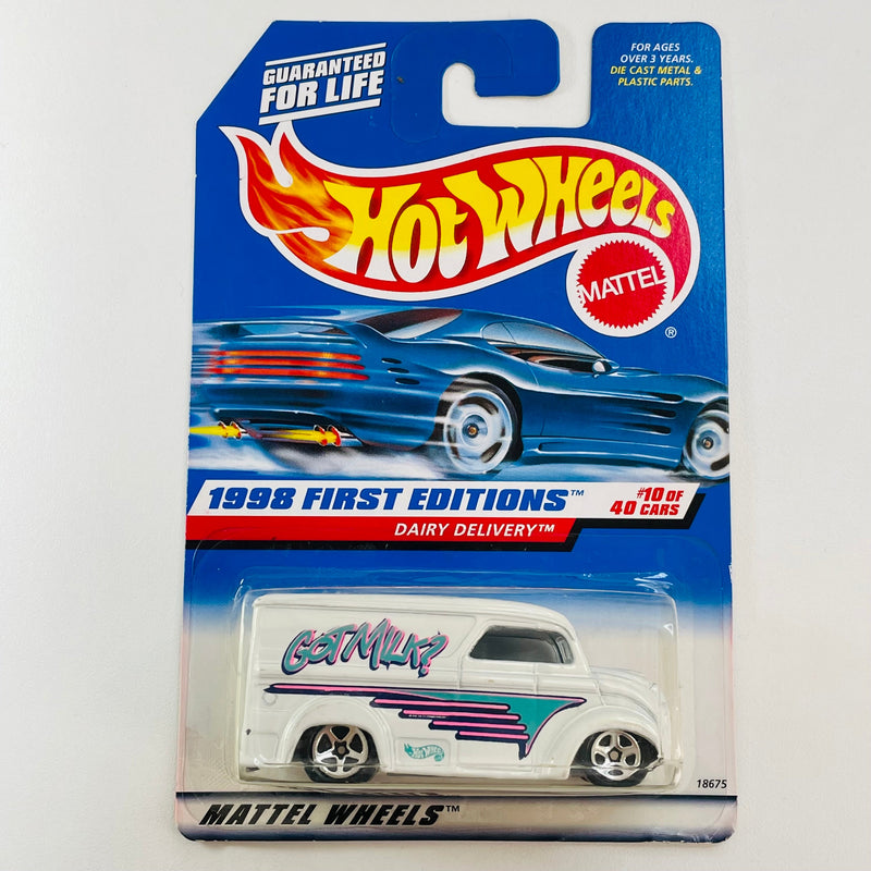 1998 Hot Wheels First Editions Dairy Delivery blanco 5SP base China