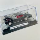 2009 M2 Machines Detroit Muscle 1966 Dodge Charger negro Llantas de Goma Redline - Loose con Caja Acrílica