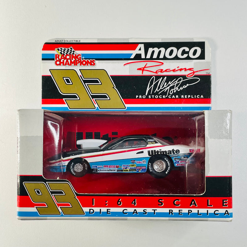 2000 Racing Champions NASCAR Allen Johnson 93 Amoco Pro Stock Car blanco con negro