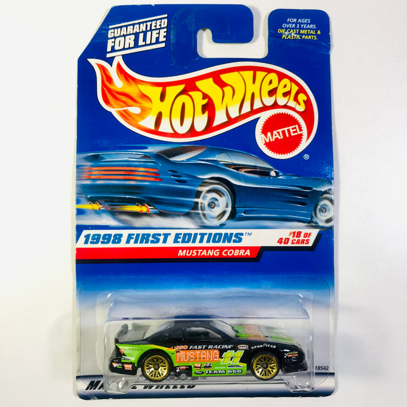 1998 Hot Wheels First Editions Mustang Cobra negro LW base India