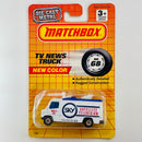 1991 Matchbox TV News Truck 68 blanco