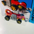 2014 Hot Wheels HW City Eevil Weevil rojo 5SP base ZAMAC Blíster Europeo