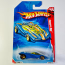 2010 Hot Wheels Race World Cave Swoopy Do azul 5SP base ZAMAC