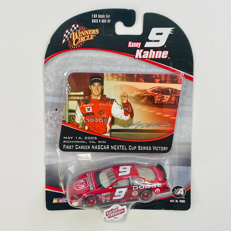 2006 Hasbro Winners Circle NASCAR Kasey Kahne 9 Mopar Dodge rojo Llantas Goodyear con Capó Imán Magnético