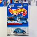 1999 Hot Wheels Surf n Fun Series Colección Set de 4 - 40s Woodie Ford, VW Bug, 55 Chevy, Chevy Nomad