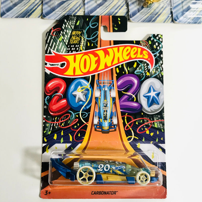 2019 Hot Wheels Holiday Hot Rods Colección Set de 6 - Rockster, Screamliner, Audacious, Scorcher, Muscle Tone, Carbonator