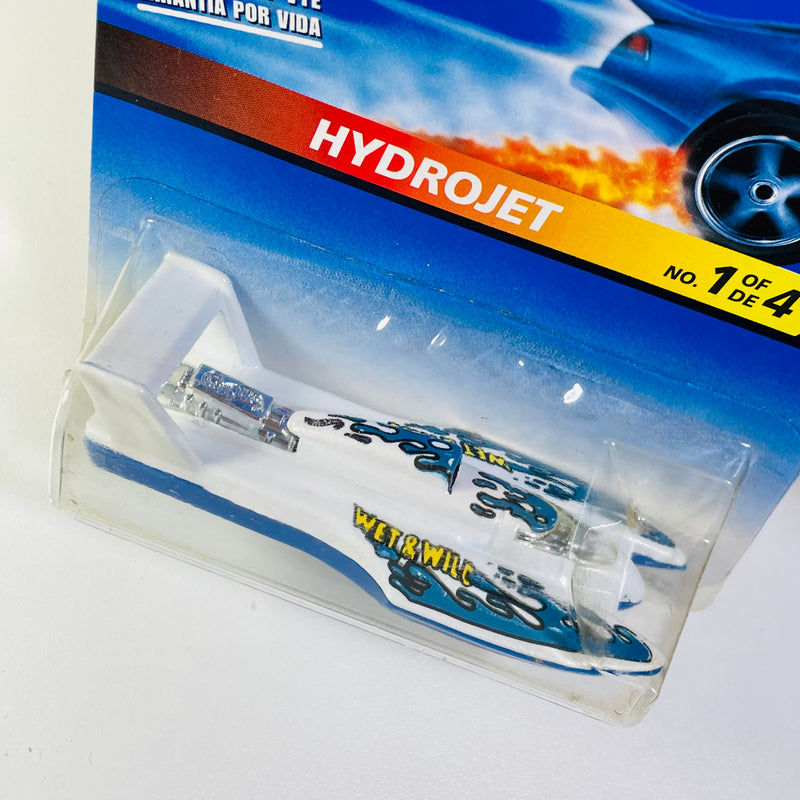 1997 Hot Wheels Speed Spray Series Hydroplane blanco MGW Blíster Internacional Hydrojet