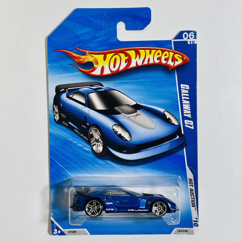 2010 Hot Wheels Hot Auction Callaway C7 azul metálico PR5