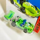 2014 Hot Wheels HW Race Let's GO verde PR5 base ZAMAC Primera Edición