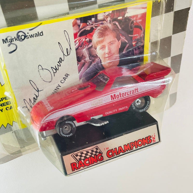 1989 Racing Champions Collectors Series 1 NHRA Mark Oswald Funny Car rojo