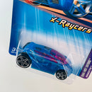 2005 Hot Wheels First Editions X-Raycers Vandetta 058 azul PR5 base ZAMAC Primera Edición