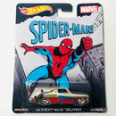 2015 Hot Wheels Pop Culture Marvel Spider-Man 64 Chevy Nova Delivery dorado Llantas de Goma RR Redline base ZAMAC