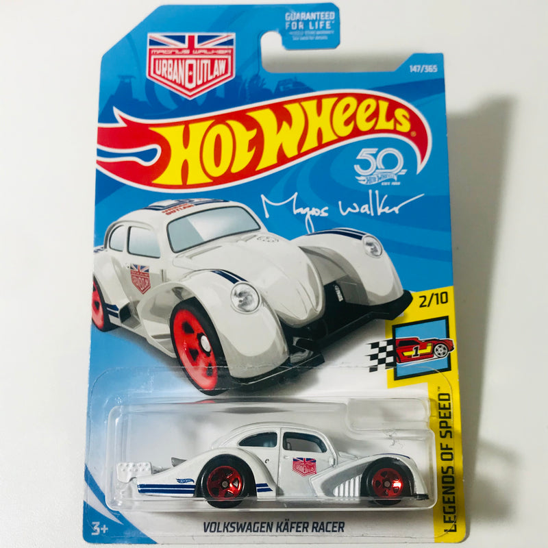 2018 Hot Wheels Legends of Speed Magnus Walker Urban Outlaw Volkswagen Käfer Racer blanco 5SP