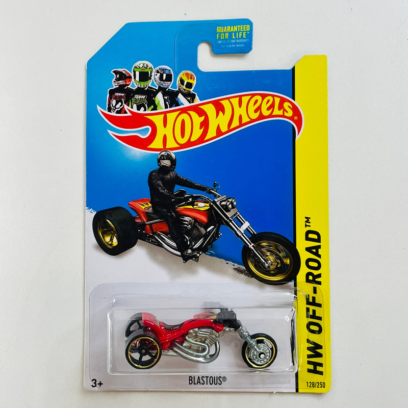 2014 Hot Wheels HW Off-Road Blastous rojo OH5 base ZAMAC