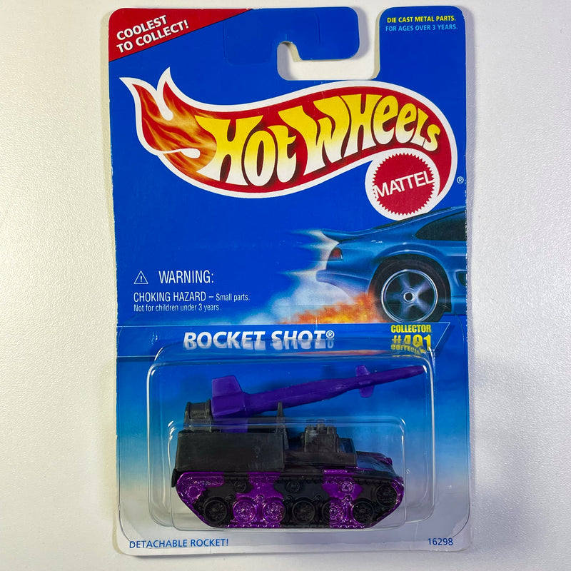 1996 Hot Wheels Rocket Shot 491 negro con morado metálico MGW