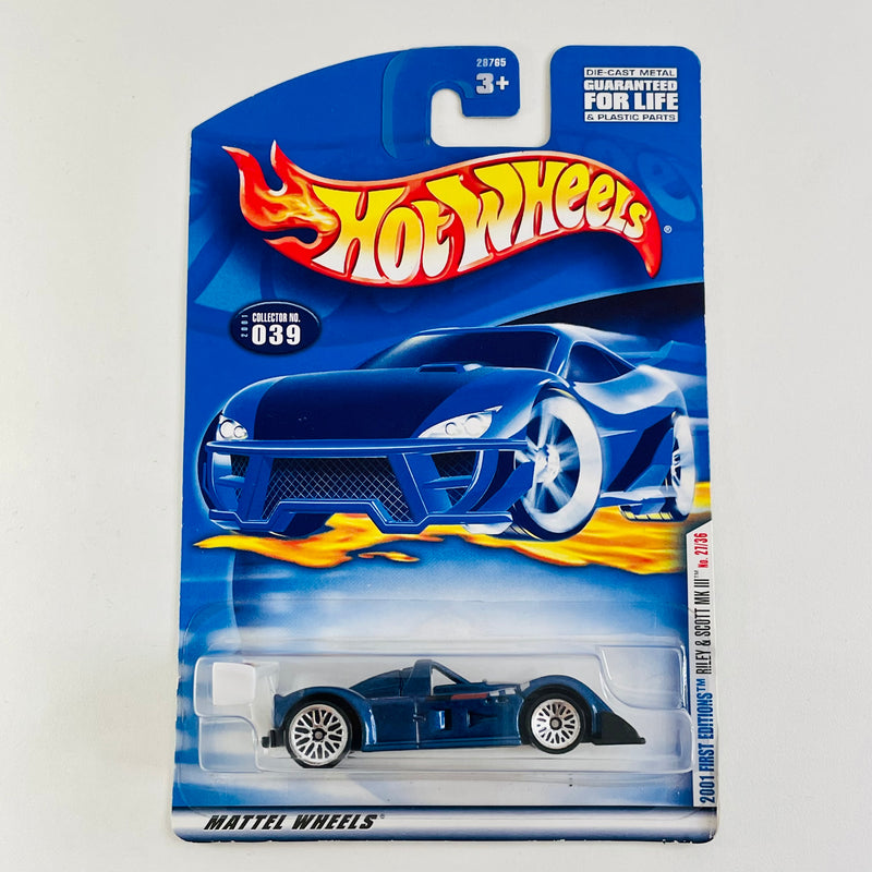 2001 Hot Wheels First Editions Riley & Scott MK III 039 azul metálico LW