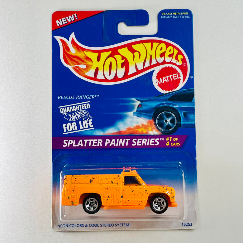 1996 Hot Wheels Splatter Paint Series Rescue Ranger naranja 5SP
