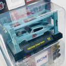 2021 M2 Machines Model Kit Limited Edition 1/8,280 B&M 1966 Dodge Charger Gasser turquesa R40 Llantas de Goma