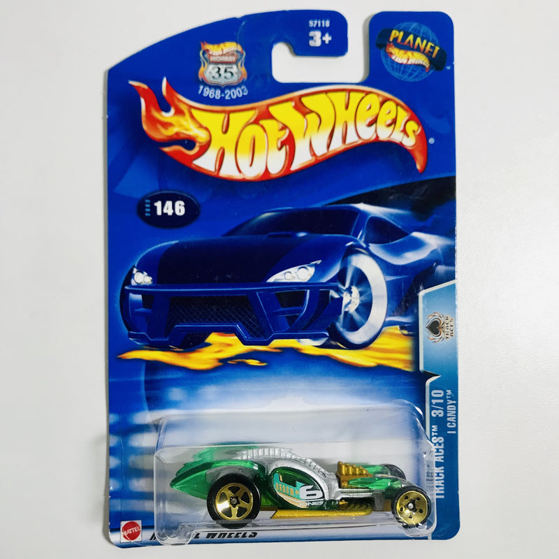 2003 Hot Wheels Track Aces I Candy 146 verde 5SP con SK5