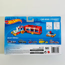 2018 Hot Wheels Super Rigs Car-Nival Steamer con Pedal Driver rojo, celeste y amarillo 6SP