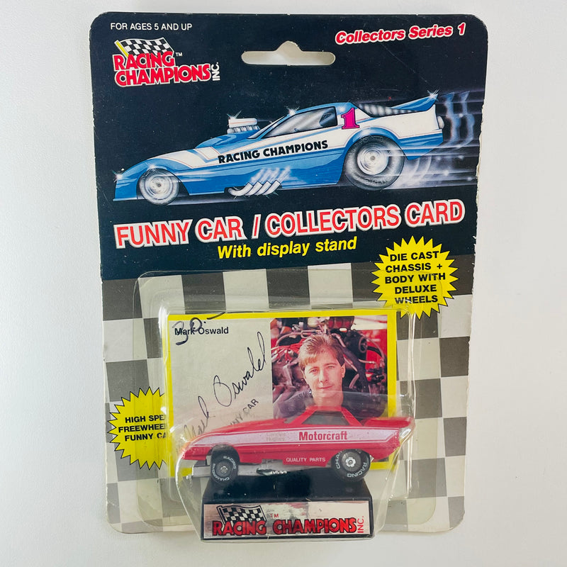 1989 Racing Champions Collectors Series 1 NHRA Mark Oswald Funny Car rojo