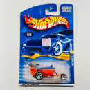 2001 Hot Wheels Hot Seat 140 naranja 5SP base ZAMAC