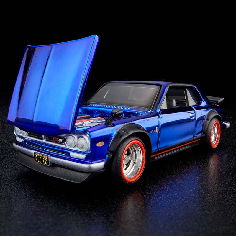 2022 Hot Wheels RLC 72 Nissan Skyline H/T 2000 GT-R Exclusivo Red Line Club azul spectraflame Llantas de Goma RR