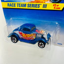 1997 Hot Wheels Race Team Series III 34 Ford 3-Window azul 5SP base ZAMAC