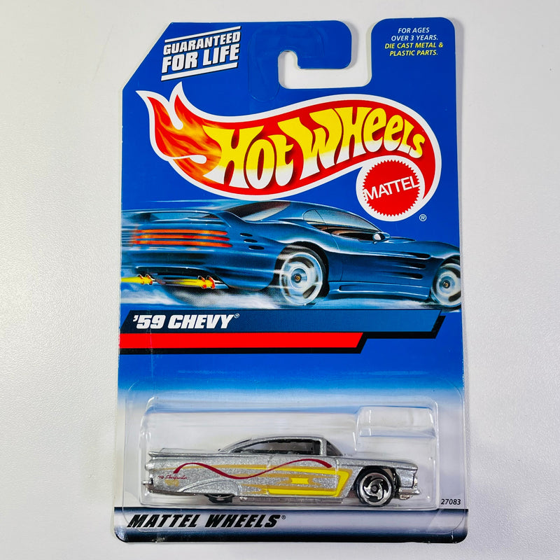 2000 Hot Wheels 59 Chevy Impala plata metálico SB