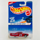 1997 Hot Wheels First Editions 59 Chevy Impala rojo 7SP Tampos Budweiser - Custom