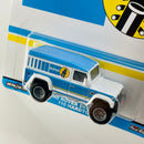 2021 Hot Wheels Pop Culture Speed Shop Garage Bilstein Land Rover Defender 110 Hard Top blanco Llantas de Goma RR
