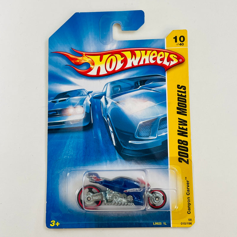 2008 Hot Wheels New Models Canyon Carver azul MC3 base ZAMAC