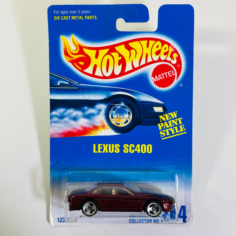 1995 Hot Wheels Lexus SC400 264 granate metálico 3SP