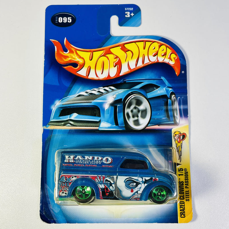 2003 Hot Wheels Crazed Clowns Steel Passion Dairy Delivery azul metálico 5SP