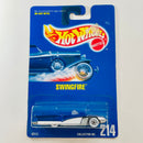 1993 Hot Wheels Swingfire 214 azul metálico WW base ZAMAC