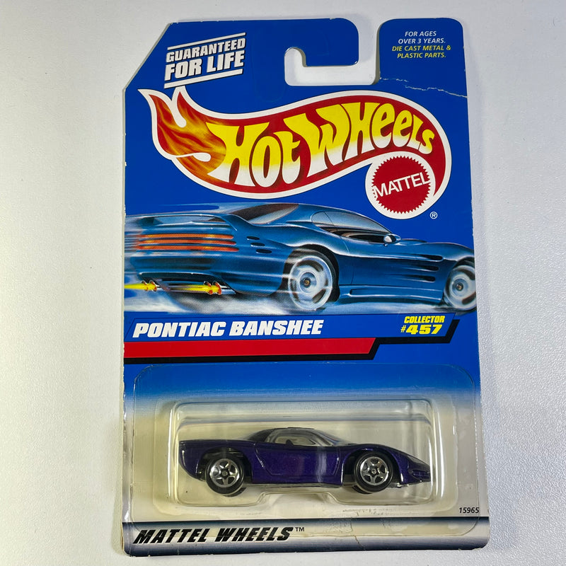 1999 Hot Wheels Pontiac Banshee 457 morado metálico 5SP base ZAMAC